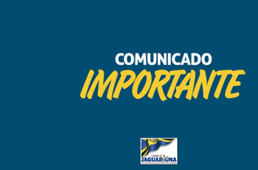 COMUNICADO IMPORTANTE - 