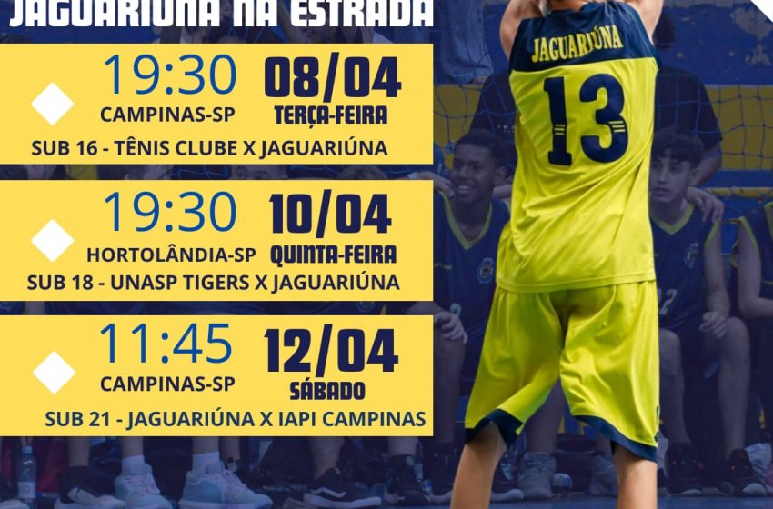 BASQUETE DE JAGUARIÚNA SUB 16 ESTREIA HOJE NA LIGA METROPOLITANA