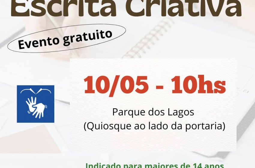 PREFEITURA DE JAGUARIÚNA PROMOVE OFICINA DE ESCRITA CRIATIVA NO PARQUE DOS LAGOS