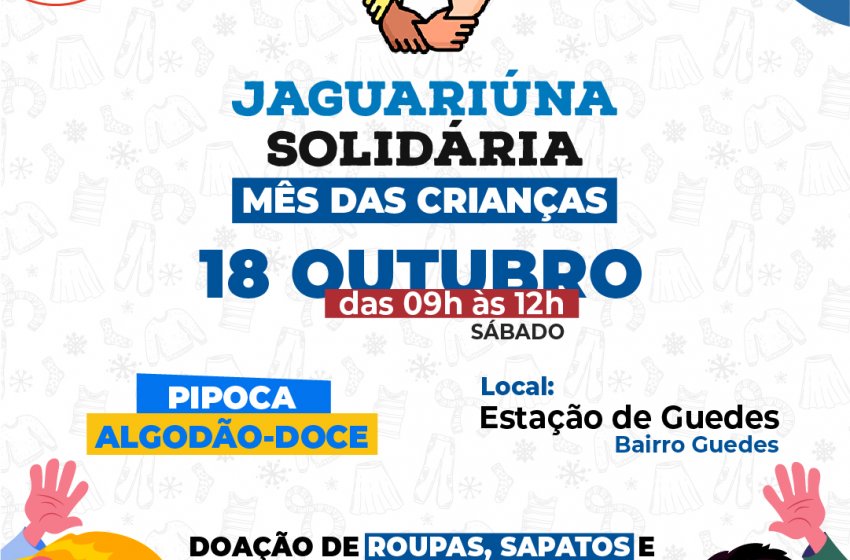   ESTAÇÃO DE GUEDES RECEBE JAGUARIÚNA SOLIDÁRIA NESTE SÁBADO
