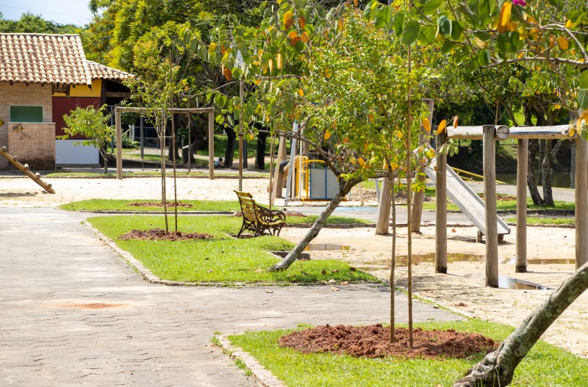 MEIO AMBIENTE REALIZA PLANTIO DE MUDAS NO PARQUE DOS LAGOS EM JAGUARIÚNA